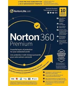 Norton 360 Premium – 1-Year / 10-Device – UK/Europe